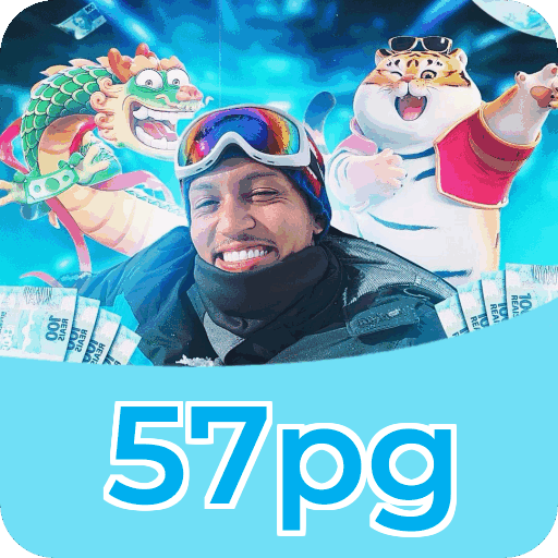 Números do app 57pg em material de marketing — ilustração, não auditoria